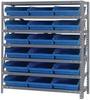 Open Shelving, 7Shelves, 18Bins, Blue; Shelving Unit Type Quantum Storage - 44AC8922 - Newark, An Avnet Company