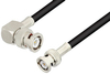 BNC Male to BNC Male Right Angle Cable 24 Inch Length Using PE-C240 Coax - PE38997-24 - Pasternack