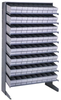 Sloped Rack, 8Shelves, 72Bins, Grey; Shelving Unit Type Quantum Storage - 44AC6572 - Newark, An Avnet Company