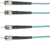 10m (32.8ft) STST Aqua OM3 MM Fiber Patch Cable INDR Zip OFNR -- EFNT010-010M-STST - Image