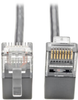 Right-Angle Cat6 UTP Patch Cable (RJ45) - 2 ft., M/M, Gigabit, Snagless, Molded, Slim, Gray -- N201-SR2-GY