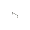 Handle, 128 mm  Hole Centers, Internal Thread, 8-32 Thread, Aluminum Alloy, Anodized, Black -- P9-128-40-08N-15-3 - Image