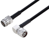 Outdoor Rated 4.3-10 Female to N Male Right Angle Low PIM Cable 24 Inch Length Using SPO-250 Coax Using Times Microwave Parts - PE3C6337-24 - Pasternack