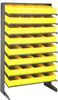 Sloped Rack, 8Shelves, 32Bins, Yellow; Shelving Unit Type Quantum Storage - 44AC6578 - Newark, An Avnet Company
