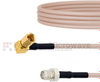 SMA Female to RA SSMC Plug Cable RG316 Coax in 60 Inch - FMCA1469-60 - Fairview Microwave Inc.