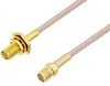 SMA Female Bulkhead to SMA Female Cable 100 cm Length Using RG316 Coax - PE3W07334-100CM - Pasternack