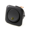 OptiFuse R13-203L-01-AMBER, Round LED Rocker Switch Square Face Plate, 25A, On-Off, SPST, Amber -- 47698 - Image