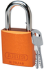 Brady Orange Aluminum 6-pin Keyed & Safety Padlock 99612 - 1 1/2 in Width - 1 3/5 in Height - 1/4 in Shackle Diameter - 2 Key(s) Included - 754476-99612 - 754476-99612 - R. S. Hughes Company, Inc.