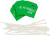 Brady B-851 White on Green Rectangle Polyester Valve Indicator Tag Valve Indicator Tag - 2 in Width - 2 1/2 in Height - Printed Text = NORMALLY OPEN - 89246 - 754476-89246 - R. S. Hughes Company, Inc.