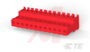 MTA-100 connector, receptacle, 12 pos.,feed thru, IDC, 22 AWG, red - 70042811 - Allied Electronics, Inc.