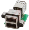 connector,usb receptacle,type a,stacked-2 port,right angle,pcb mount w/usb term - 70144961 - Allied Electronics, Inc.