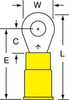 3M Scotchlok Yellow Butted Nylon Butted Ring Terminal MNG10-8RX - 1.03 in Length - 0.38 in Wide - 0.135 in Inside Diameter - #8 Stud - 051128-58685 - R. S. Hughes Company, Inc.