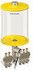Yellow Color Key, Clear View Multiple Feed Electro Lubricator, 1/2 gal Acrylic Reservoir, 5 Feeds, 1/8