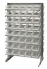 Bins & Systems - Clear-View Bins - Economy Shelf Bins - Sloped Shelving - Double Sided Pick Racks - QPRD-102CL - Image