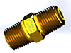Precision Metal Orifices - NPT Hex Nipple -- BS-10-BR - Image
