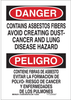 Brady B-555 Aluminum Rectangle White Chemical, Biohazard, Hazardous & Flammable Material Sign - 10 in Width x 14 in Height - Language English / Spanish - 38264 - 754476-38264 - R. S. Hughes Company, Inc.
