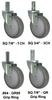 Stem Caster - Gray Polyurethane Wheel - Model K3 - K3GP5X - Caster City, Inc.