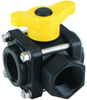 Banjo 3-Way Polypropylene Side Load Ball Valves -- 31267 - Image