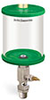 Green Color Key, Clear View Single Feed Manual Lubricator, 1 qt Acrylic Reservoir, 1/2” Male NPT - B5161-032AB4GW - Oil-Rite Corp.