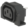 IEC Appliance Outlet F, Screw-on Mounting, Rear Side, PCB-/Solder Terminal -- 5001