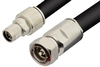 N Male to 7/16 DIN Male Cable 48 Inch Length Using RG218 Coax, RoHS - PE36172LF-48 - Pasternack
