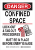Confined Space Sign - 123673 - Brady Corporation