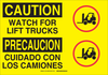 Brady B-946 Vinyl Rectangle Yellow Truck & Forklift Warehouse Traffic Sign - 18 in Width x 14 in Height - 14122 - 754473-16363 - R. S. Hughes Company, Inc.