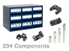 Optical Post and Accessory Kit, 234 Components, Imperial Threads - OMK16 - Newport MKS