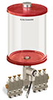 Red Color Key, Clear View Multiple Feed Electro Lubricator, 1/2 gal Acrylic Reservoir, 6 Feeds, 1/8