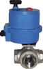 ELECTRIC ACTUATOR WITH 3-WAY 3/8" NPTF "L" STAINLESS STEEL BALL VALVE, FULL PORT, DIRECT MOUNT, 120/60VAC - S3LE03-0-6 - Quarter Turn Valve