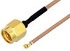 SMA Male to UMCX 2.5 Plug Cable 9 Inch Length Using RG178 Coax, RoHS - PE3CA1026-9 - Pasternack