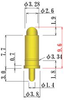High Current Spring Probe Pins, 8Y500B Series, Sphere Type, Outer Dia. 3.8mm/0.150