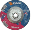 Weiler TIGER Aluminum Oxide Cutting Wheel - Type 27 - Depressed Center Wheel - 5 in Diameter - 5/8-11 Center Hole - Thickness 3/32 in - 57082 - 012382-57082 - R. S. Hughes Company, Inc.