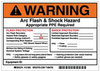 Preprinted Arc Flash & Shock Labels, Hazard Category 0 (Warning) - 121083 - Brady Corporation