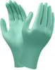 Ansell Neotouch 25-101 Green X-Small Neoprene Powder Free Disposable Gloves - Food, Industrial, Medical Grade - Rough Finish - 9.5 in Length - 076490-85727 - 076490-85727 - R. S. Hughes Company, Inc.
