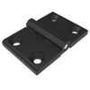 Surface Mount Hinge, 60 mm size, with Mounting CSK Holes, Zinc Alloy, Black Powder coated - EH-DHFM-6089 - Southco
