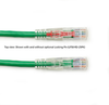 20FT Green CAT6 550MHz Ethernet Patch CBL UTP CM Locking Slimline - C6PC80-GN-20 - Black Box