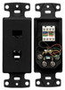 Datacommunication Face Plate with Jack - NS784BK - Hubbell Incorporated