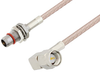 Slide-On BMA Plug Bulkhead to SMA Male Right Angle Cable 6 Inch Length Using RG316 Coax - PE3C4386-6 - Pasternack