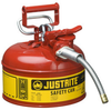 Justrite Accuflow Red Steel 1 gal Safety Can - 10 1/2 in Height - 9 1/2 in Overall Diameter - 7210120 - 7210120 - R. S. Hughes Company, Inc.