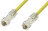 75 Ohm F Male to 75 Ohm F Male Cable 48 Inch Length Using 75 Ohm PE-B159-YW Yellow Coax - PE38136/YW-48 - Pasternack