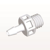 Threaded Connector, Barbed, White - KS330 - Qosina Corp.