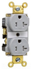 Duplex/Single Receptacle - TR63-GRY - Hubbell Wiring Device-Kellems