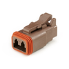 Amphenol Sine Systems AT06-2S-BRN 2-Way Connector Plug, DT06-2S Compatible, Brown - 39832 - Waytek, Inc.