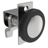 Compression Latch, Self-Adjusting, Medium Size, No Restriction, Black Knob, 1.2-2.8mm Panel, 19.1-28.6mm Grip, Steel, Zinc Plated, Bright Chromate -- 44-99-116-13 - Image