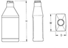 PET and HDPE Plastic Bottles -- DAYTONA OBLONG-MDPE-32 oz-793201-38-400