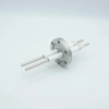 Power Feedthrough, 12,000 Volts, 7 Amps, 2 Pins, 0.25″ Stainless Steel Conductors, 2.75″ Conflat Flange - A0550-2-CF - MPF Products, INC.