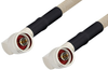 N Male Right Angle to N Male Right Angle Cable 12 Inch Length Using RG225 Coax , LF Solder - PE34222LF-12 - Pasternack