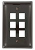 QuickPort Wallplates - 41091-6BN - Leviton Manufacturing