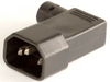 European IEC 60320/C14 Right Angle Plug Connector -- UC-09A - Image